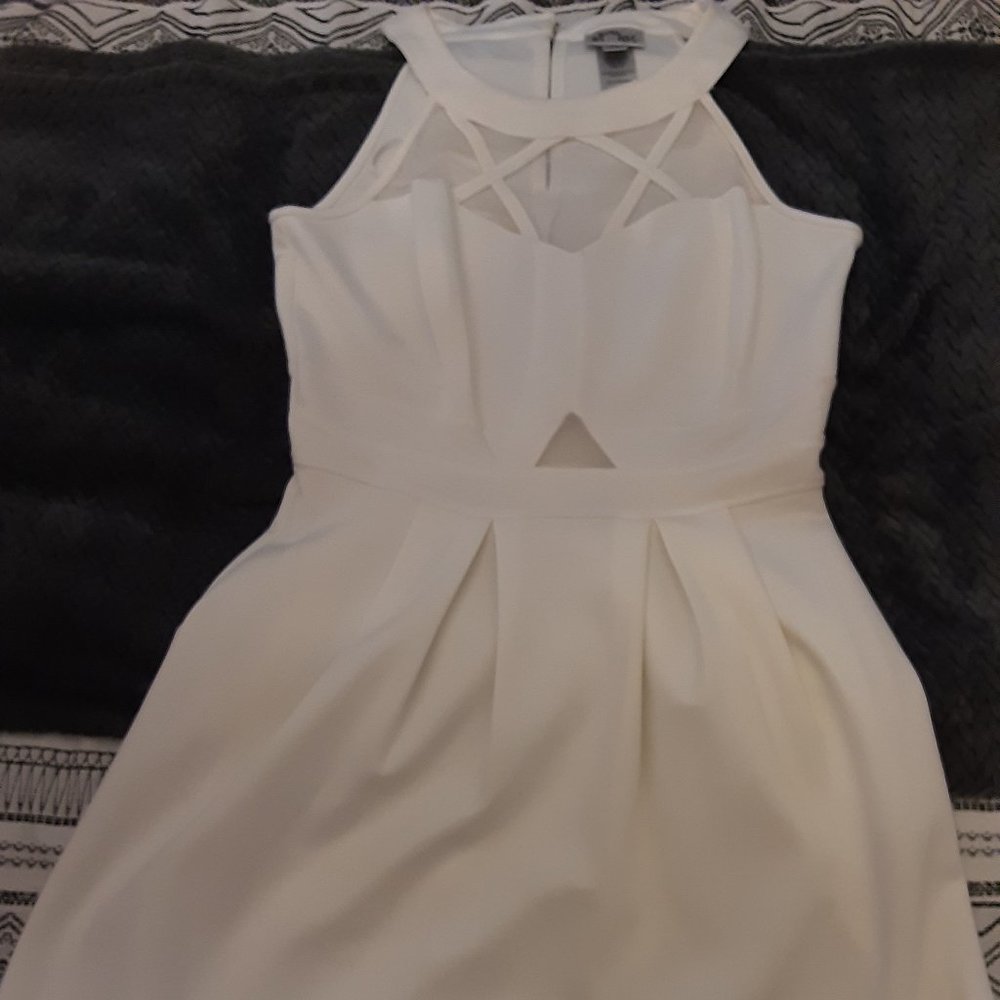 White midi dress